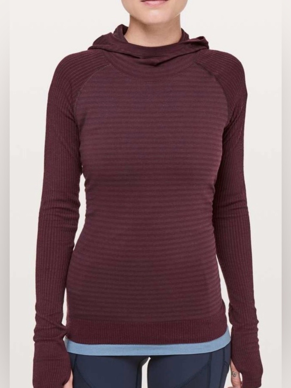 lululemon Keep the Heat Thermal Hoodie Burgundy Maroon